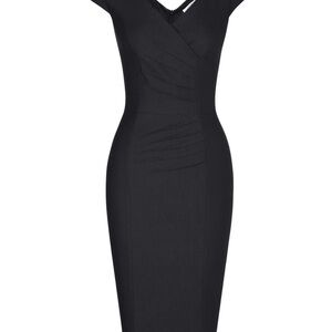 Sophisticated Black Midi Dress